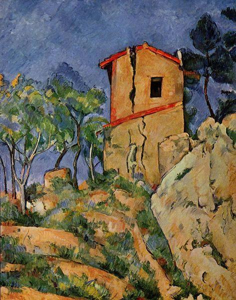 Paul Cezanne The House with Burst Walls Norge oil painting art